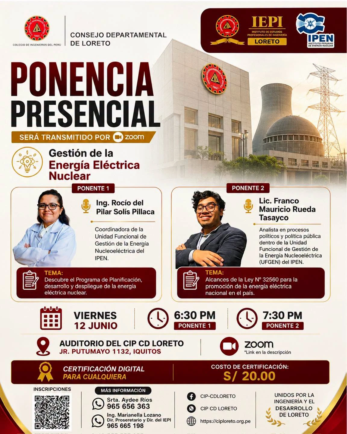 🔴 𝗣𝗢𝗡𝗘𝗡𝗖𝗜𝗔 𝗣𝗥𝗘𝗦𝗘𝗡𝗖𝗜𝗔𝗟 | 𝗚𝗘𝗦𝗧𝗜𝗢́𝗡 𝗗𝗘 𝗟𝗔 𝗘𝗡𝗘𝗥𝗚𝗜́𝗔 𝗘𝗟𝗘́𝗖𝗧𝗥𝗜𝗖𝗔 𝗡𝗨𝗖𝗟𝗘𝗔𝗥 ⚛️