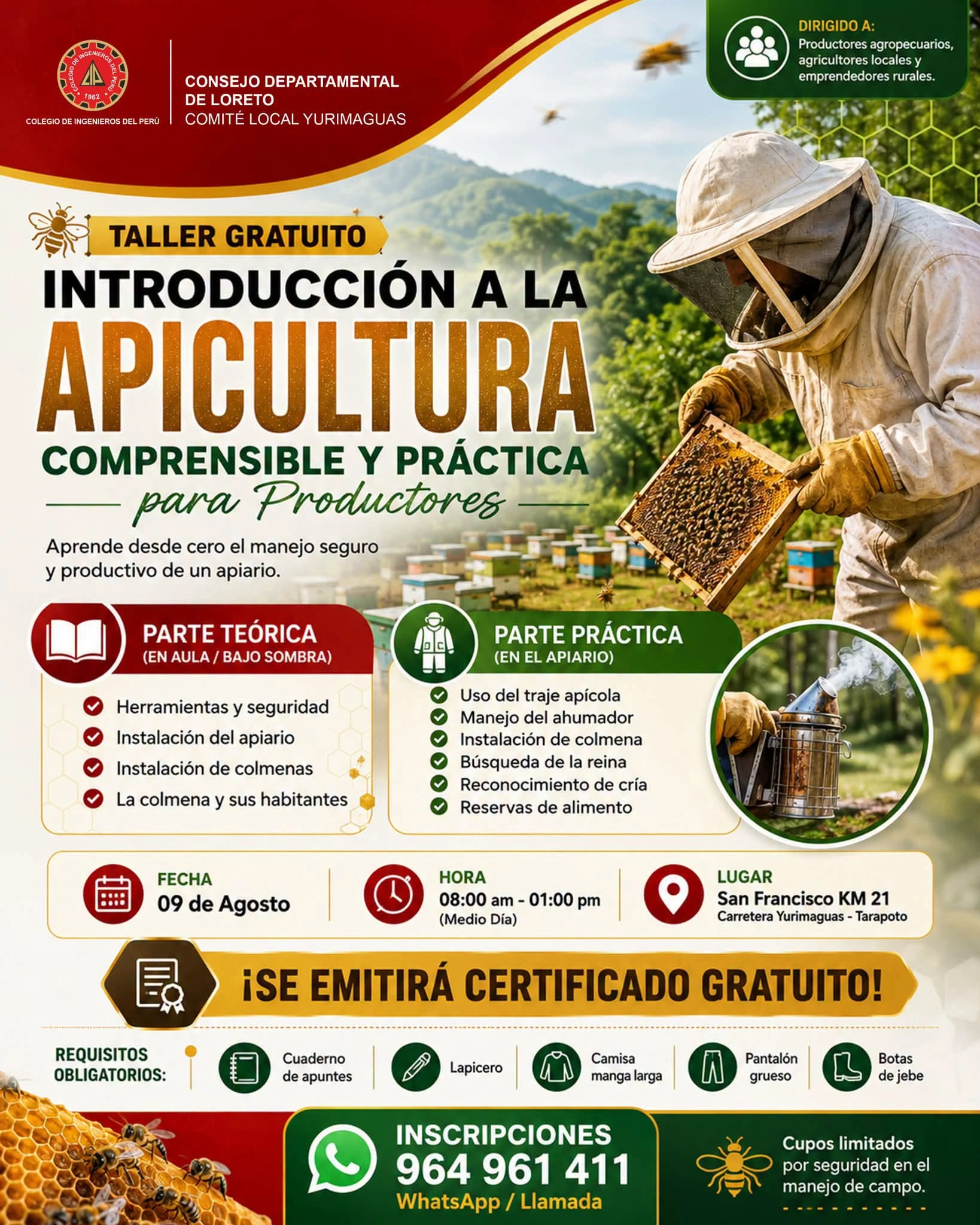 🐝🌿 ¡𝐂𝐀𝐏𝐀𝐂𝐈́𝐓𝐀𝐓𝐄 𝐄𝐍 𝐀𝐏𝐈𝐂𝐔𝐋𝐓𝐔𝐑𝐀 𝐃𝐄𝐒𝐃𝐄 𝐂𝐄𝐑𝐎! 🌿🐝
