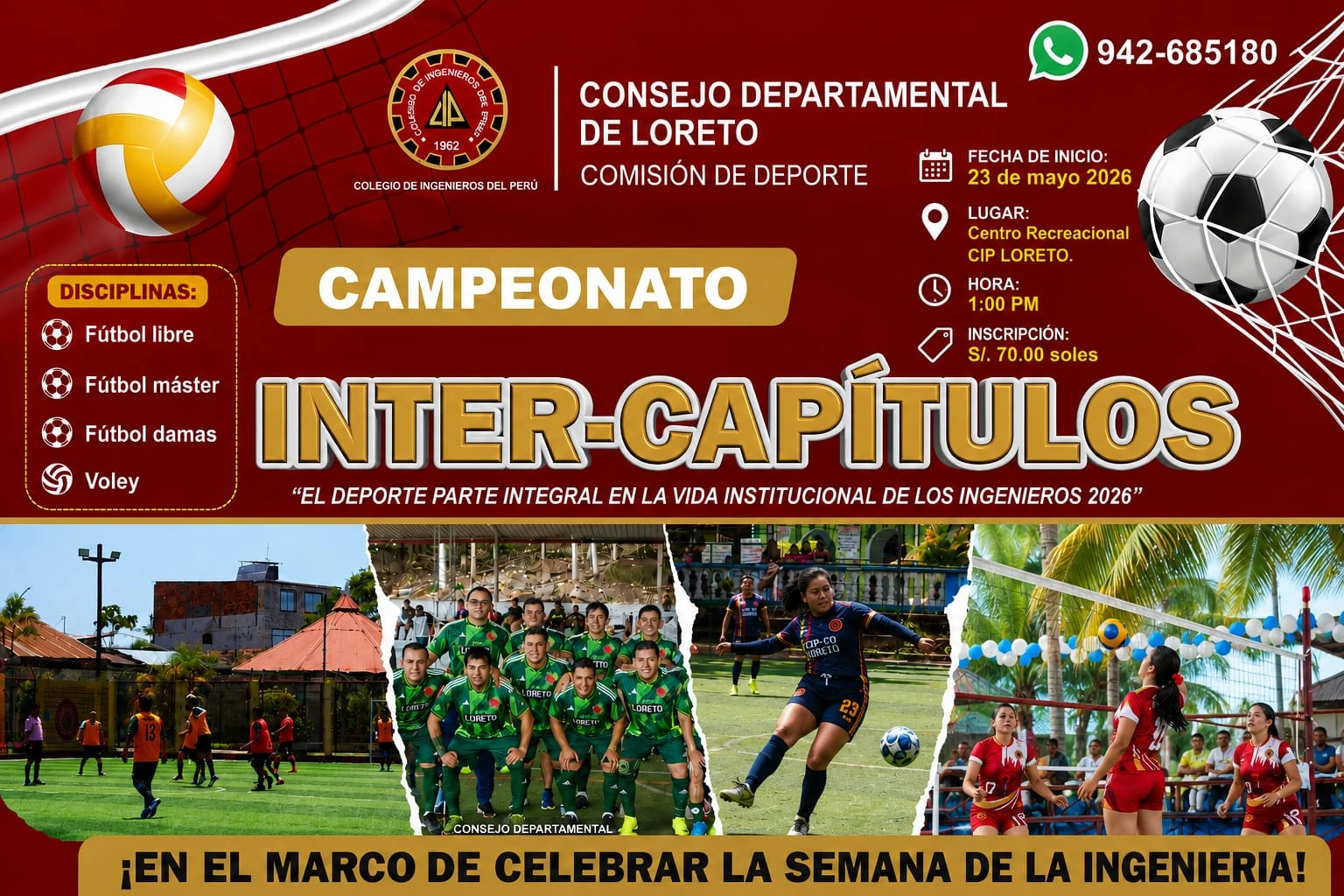 ⚽🏐 ¡𝗩𝗶𝘃𝗲 𝗹𝗮 𝗽𝗮𝘀𝗶𝗼́𝗻 𝗱𝗲𝗹 𝗱𝗲𝗽𝗼𝗿𝘁𝗲 𝗲𝗻 𝗲𝗹 𝗖𝗮𝗺𝗽𝗲𝗼𝗻𝗮𝘁𝗼 𝗜𝗻𝘁𝗲𝗿-𝗖𝗮𝗽𝗶́𝘁𝘂𝗹𝗼𝘀 𝟮𝟬𝟮𝟲!