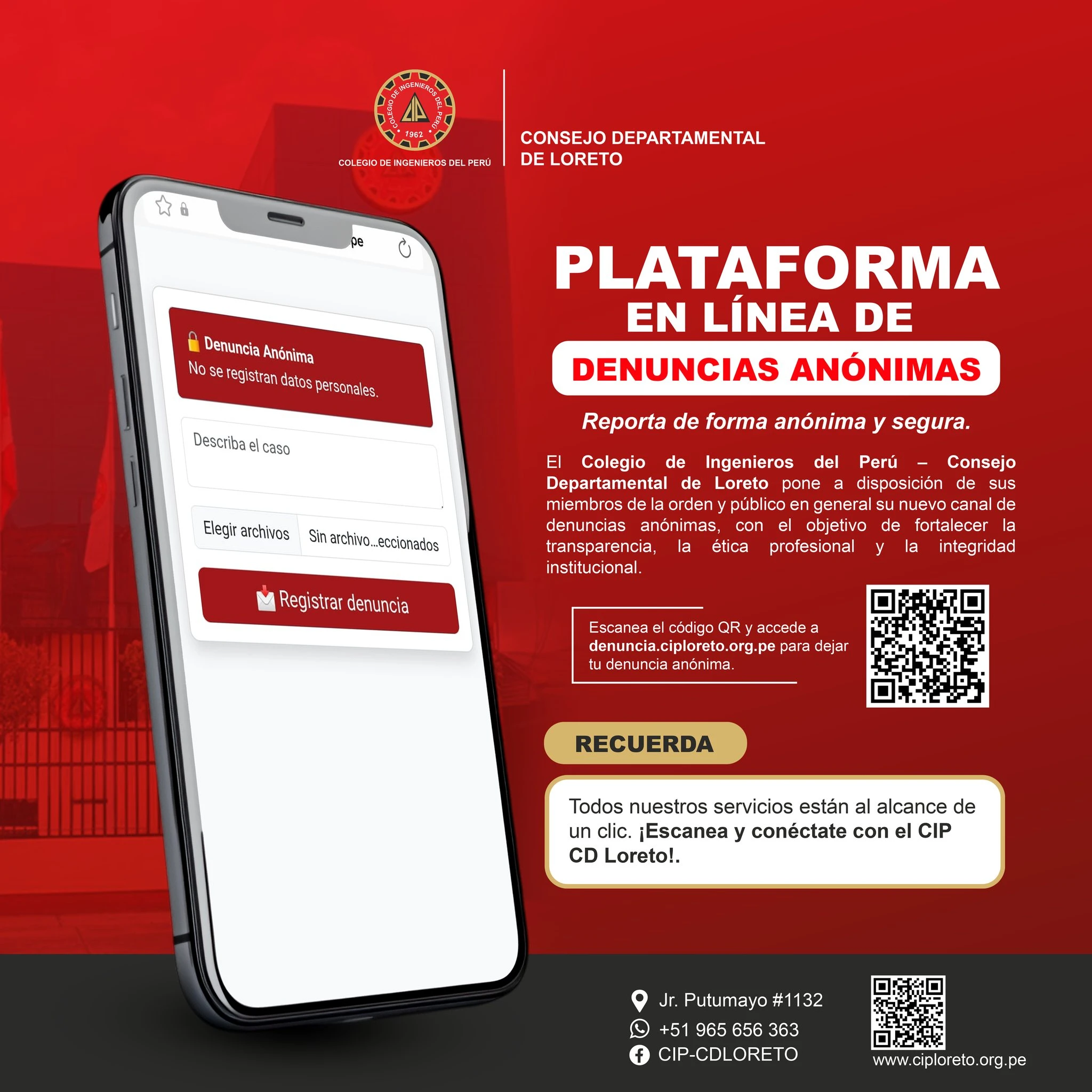 🔒📢 𝗖𝗔𝗡𝗔𝗟 𝗗𝗘 𝗗𝗘𝗡𝗨𝗡𝗖𝗜𝗔𝗦 𝗔𝗡𝗢́𝗡𝗜𝗠𝗔𝗦 – 𝗖𝗜𝗣 𝗖𝗗 𝗟𝗢𝗥𝗘𝗧𝗢